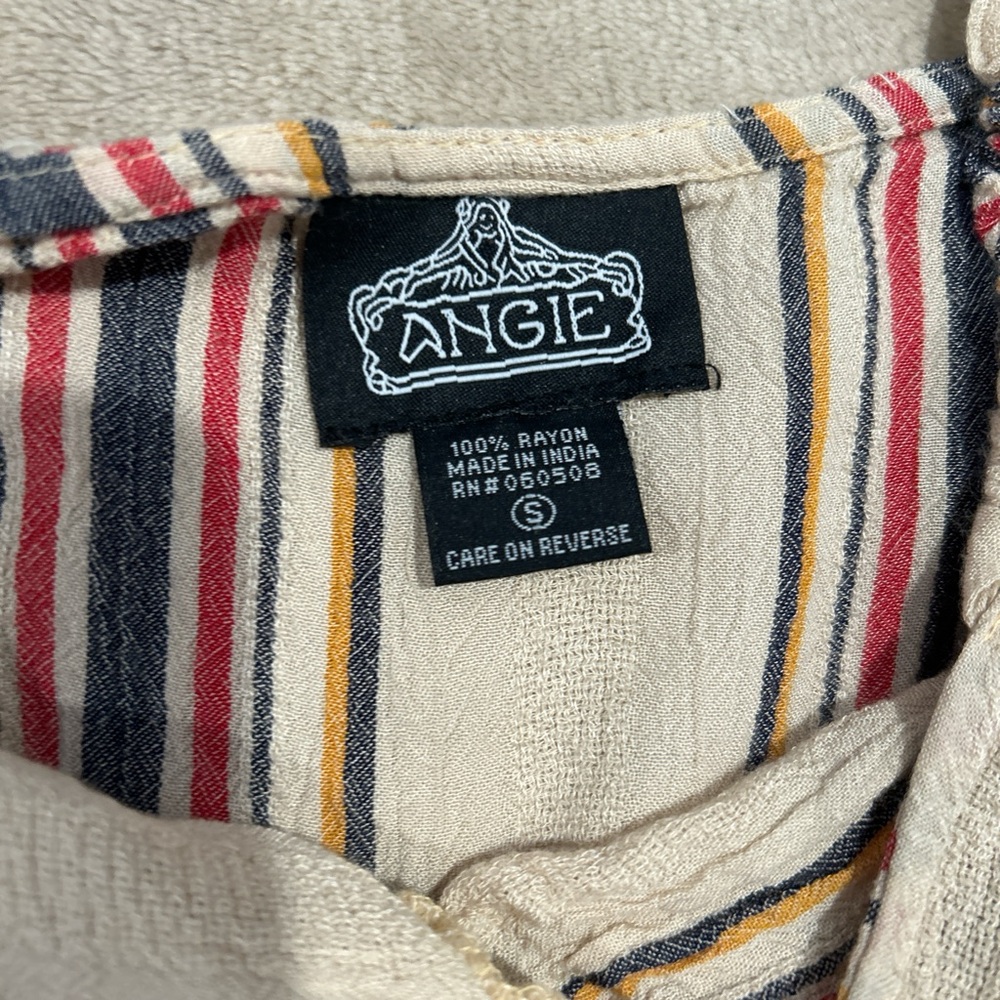 Angie Multicolor Striped Rayon Shirt